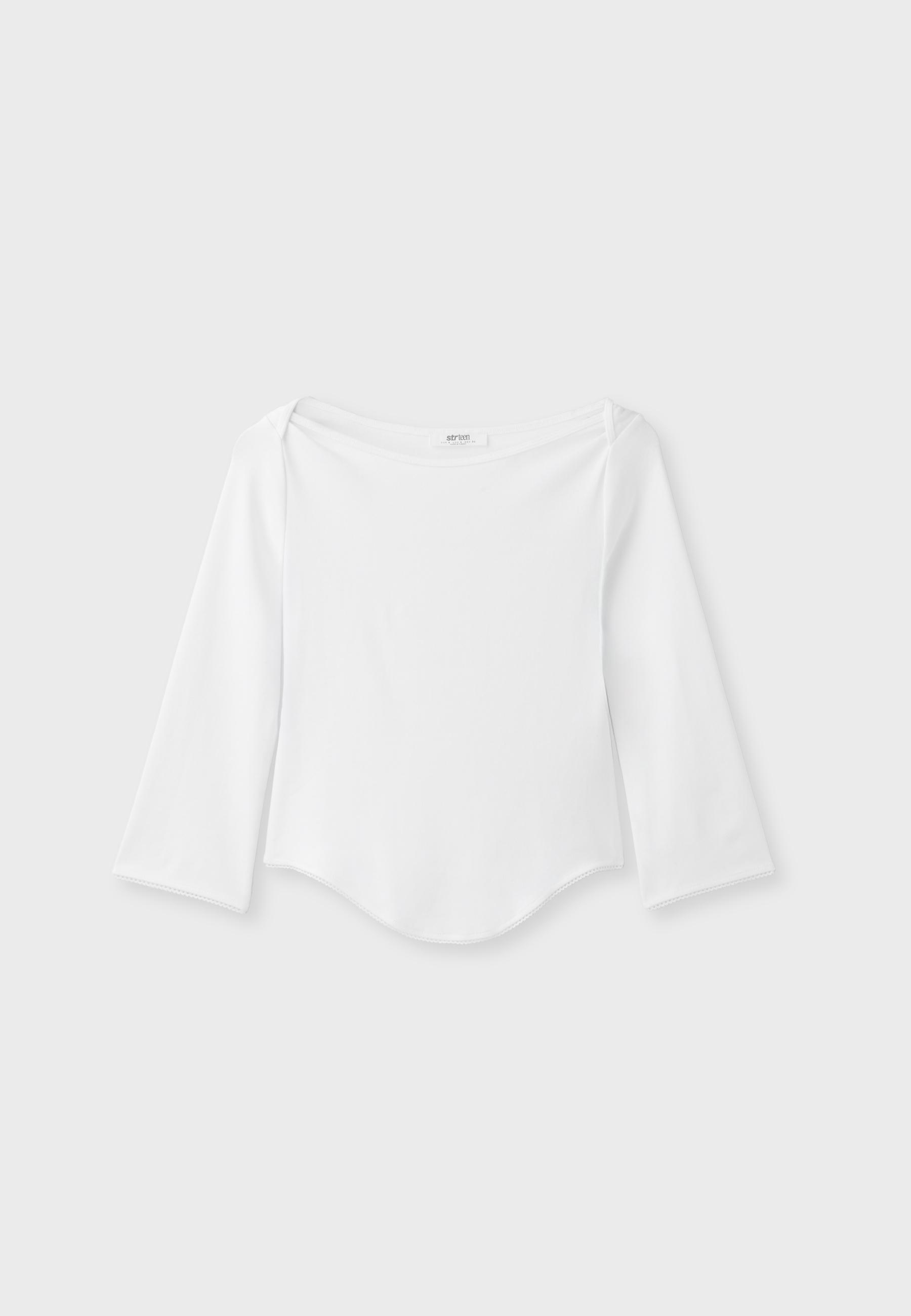 Boat neck T-shirt — White