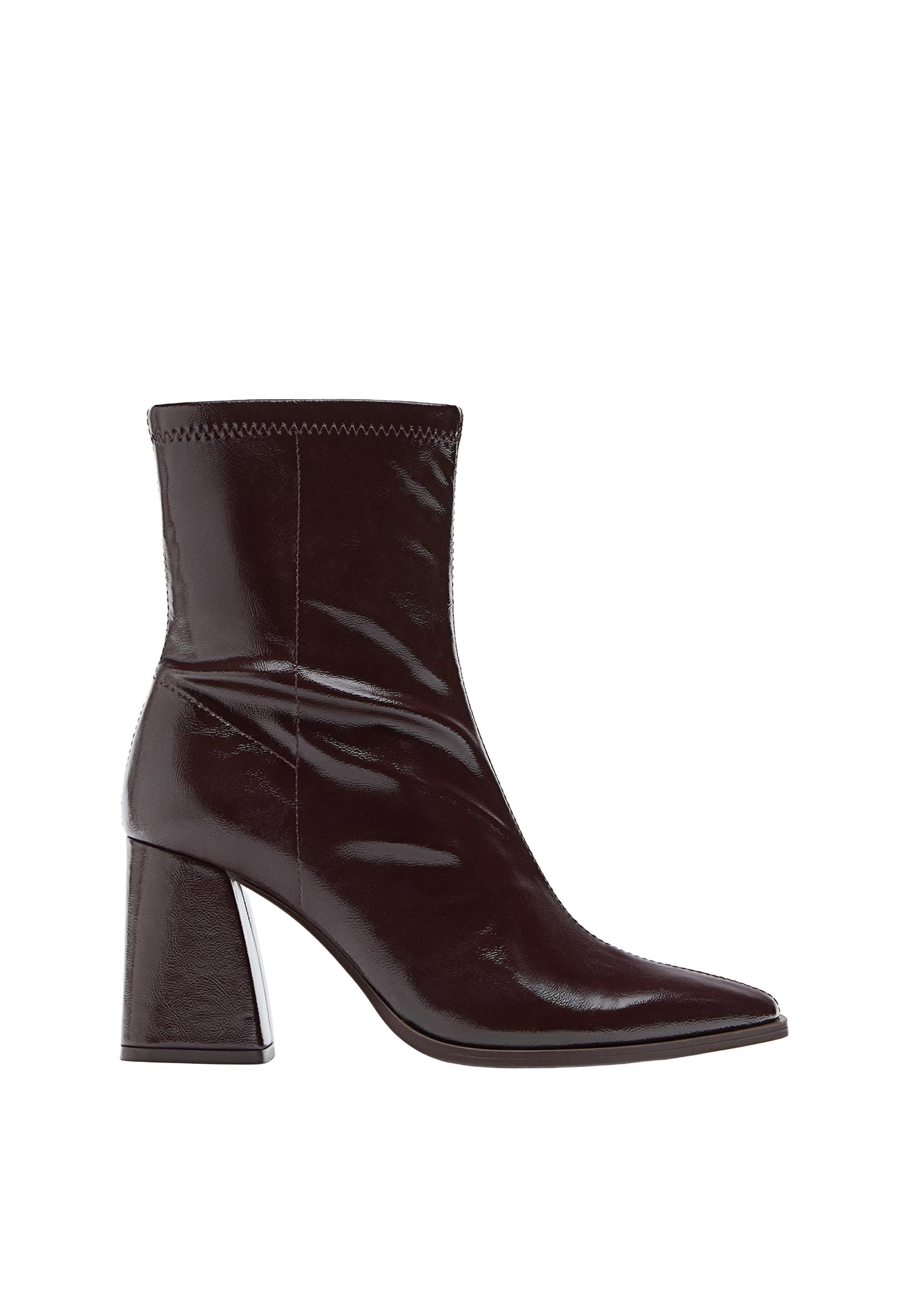 High-heel stretch ankle boots — BROWN