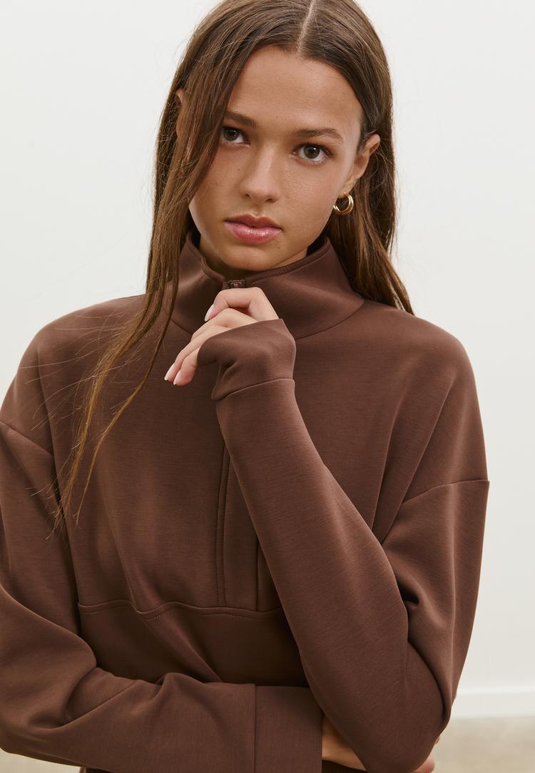 sudadera cremallera tacto suave