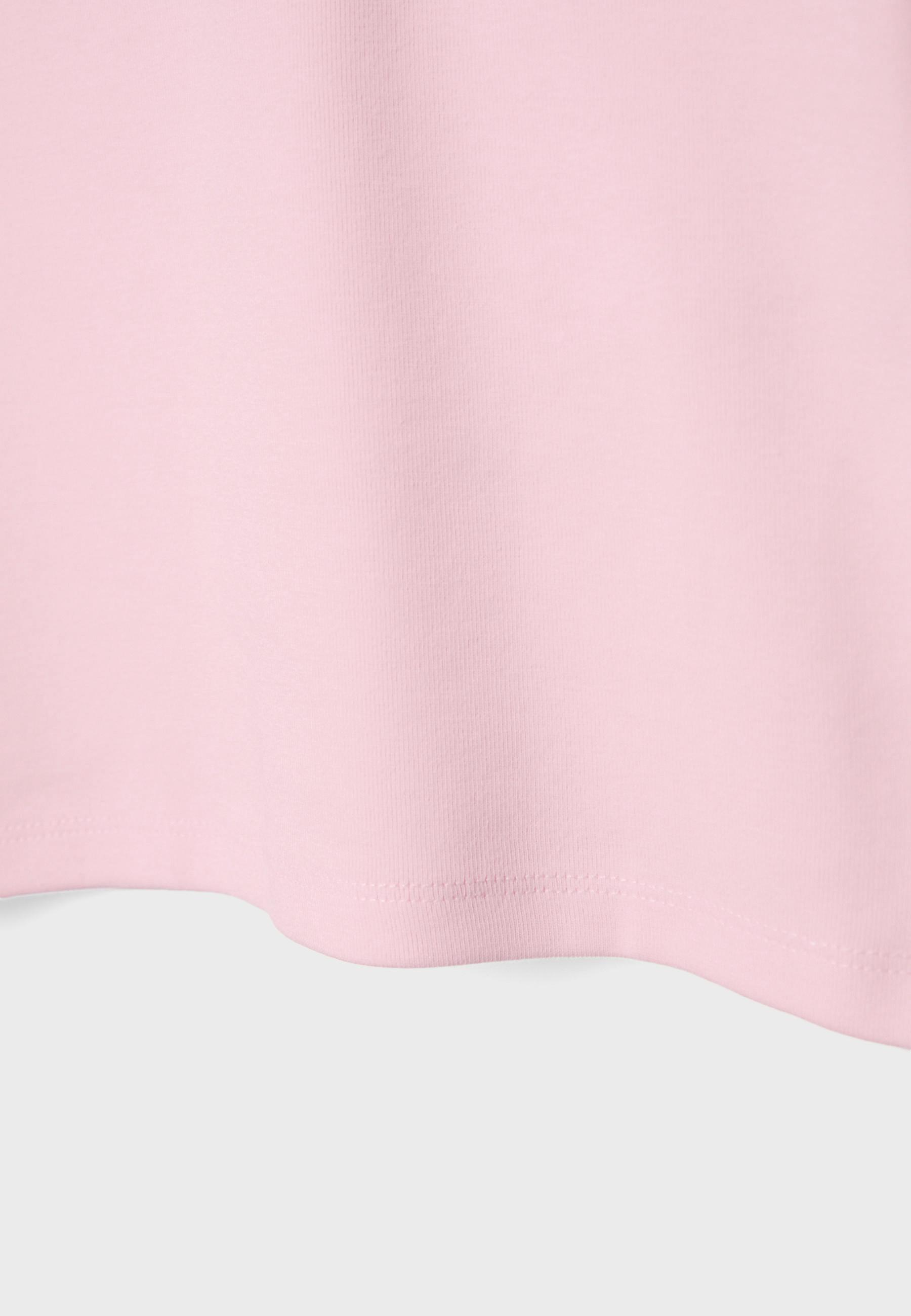 Basic round neck short sleeve T-shirt — Pastel pink