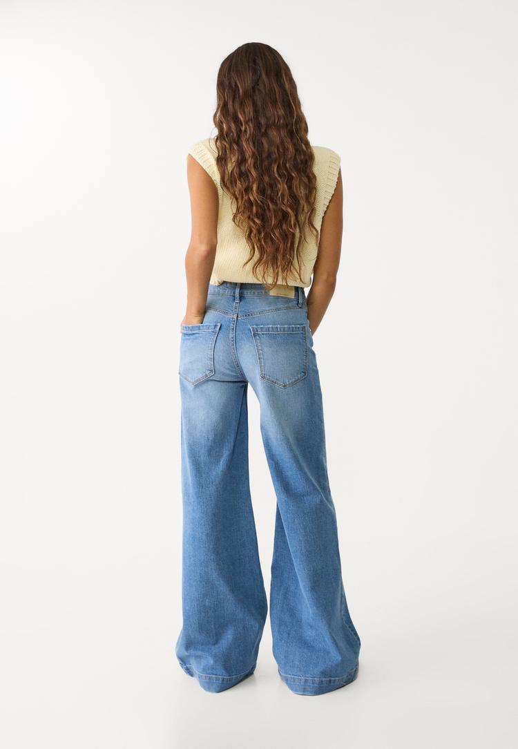 d71 jeans wide leg flare comfort