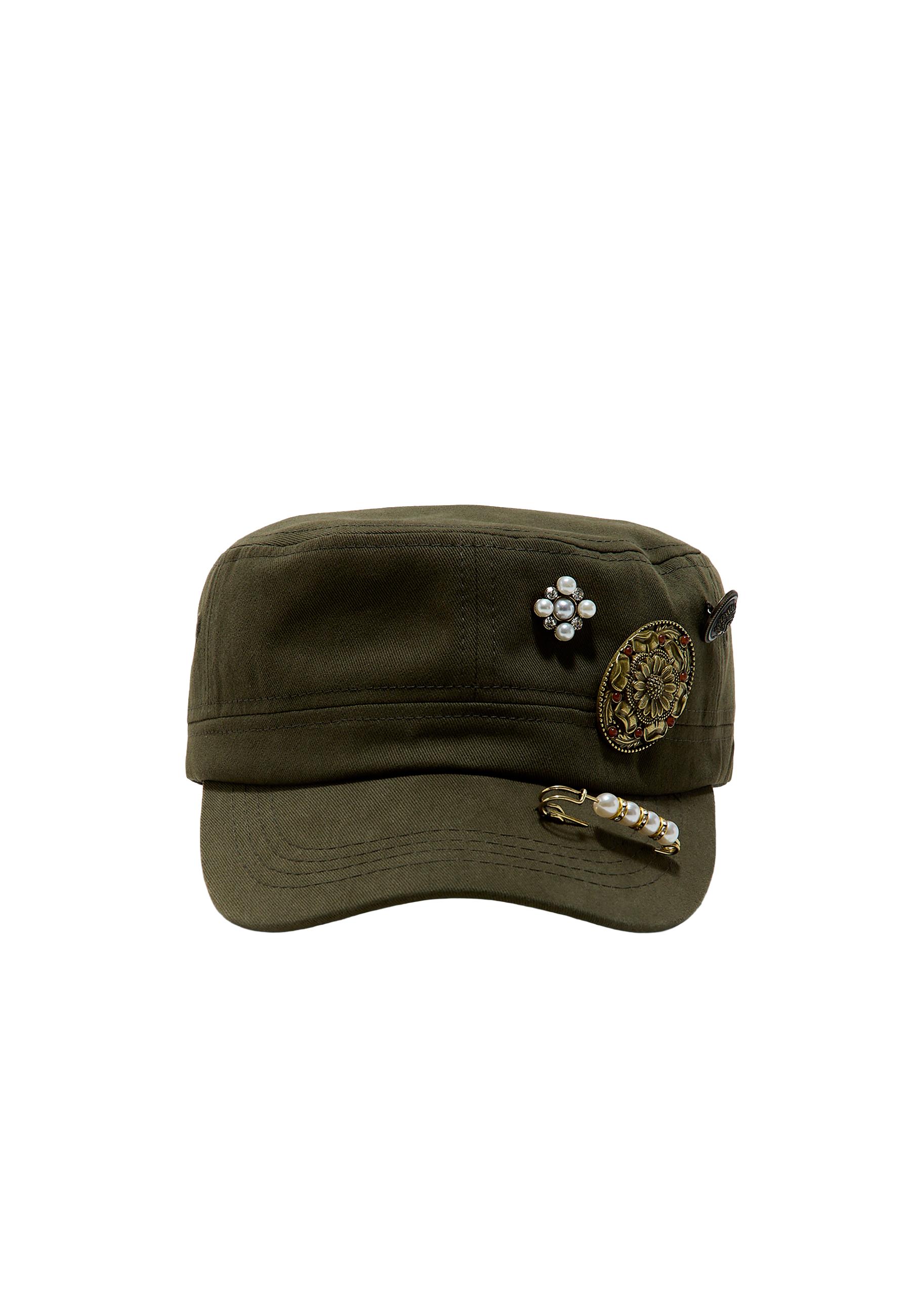 Beaded cap — Khaki