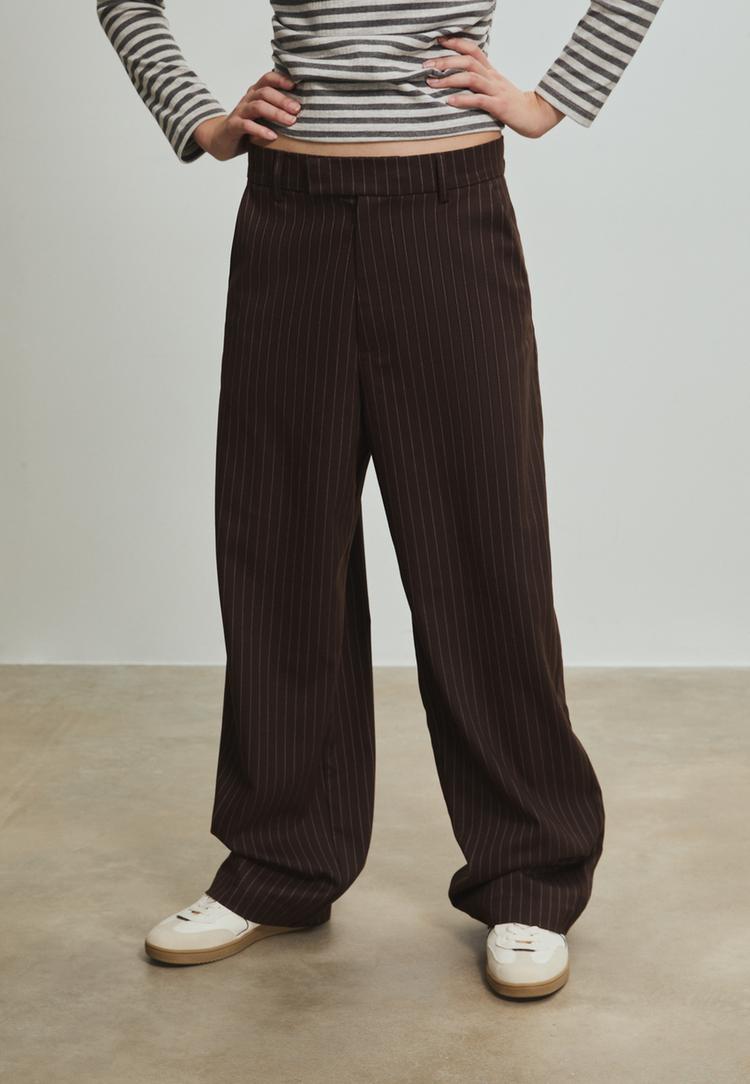 pantalon vestir baggy rayas