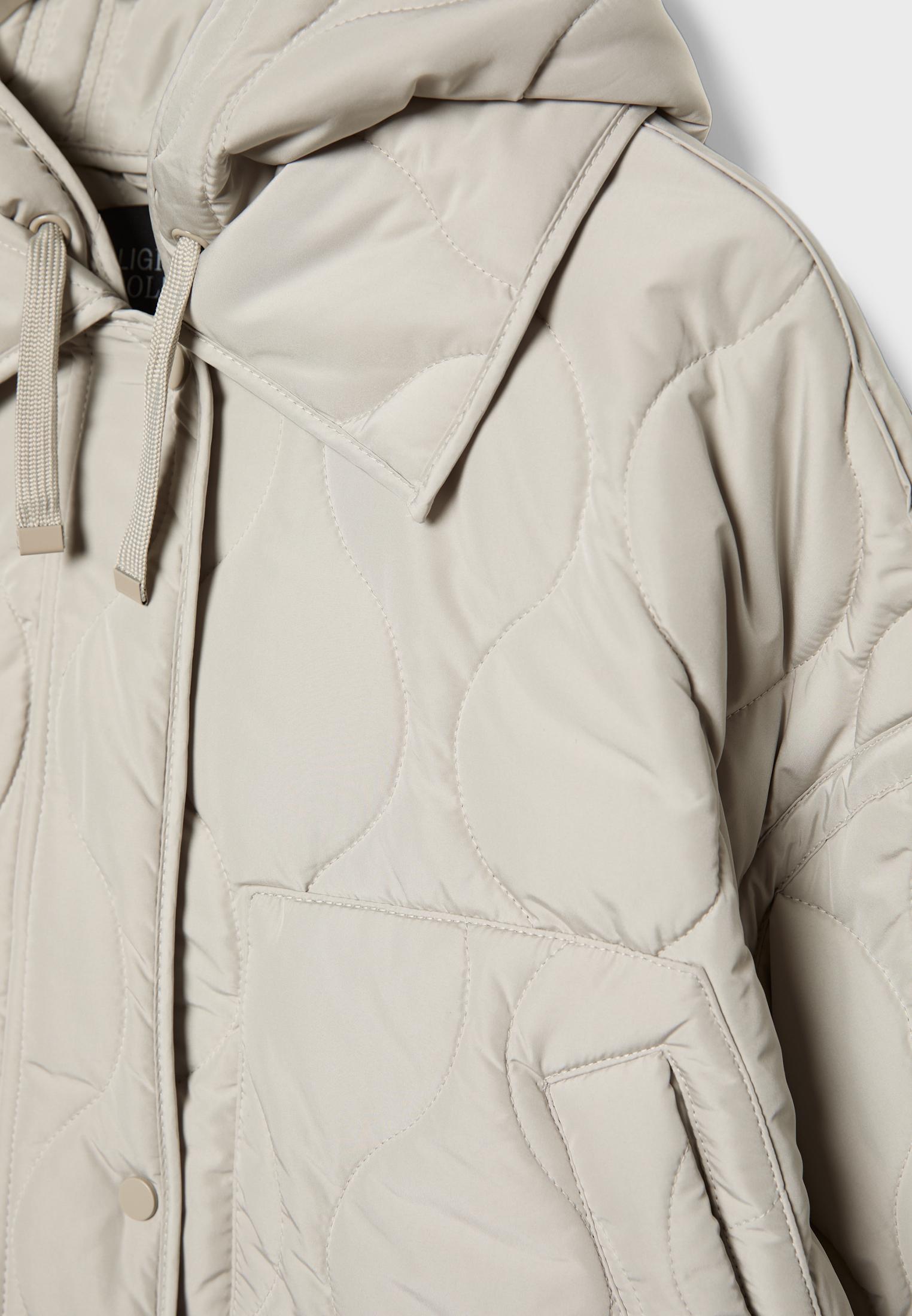 Hooded puffer jacket — Ice