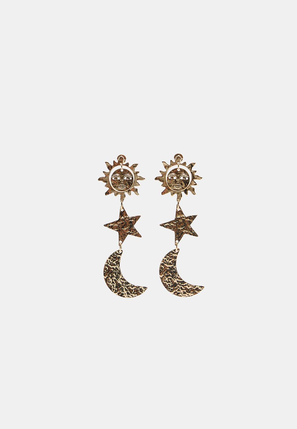 Pendientes sol, luna y estrellas