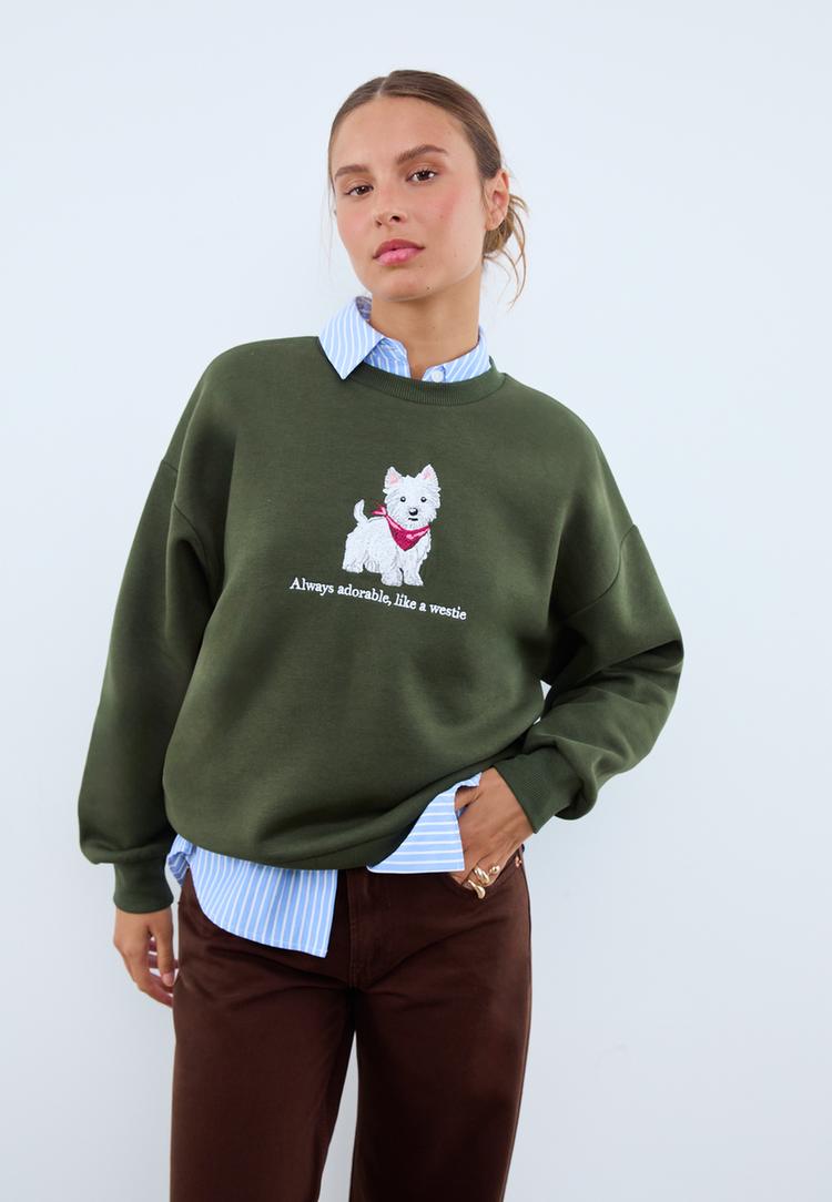 sudadera bordada perrito