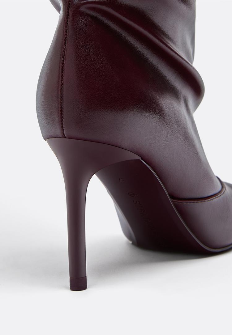 botas tacon slouchy efecto piel
