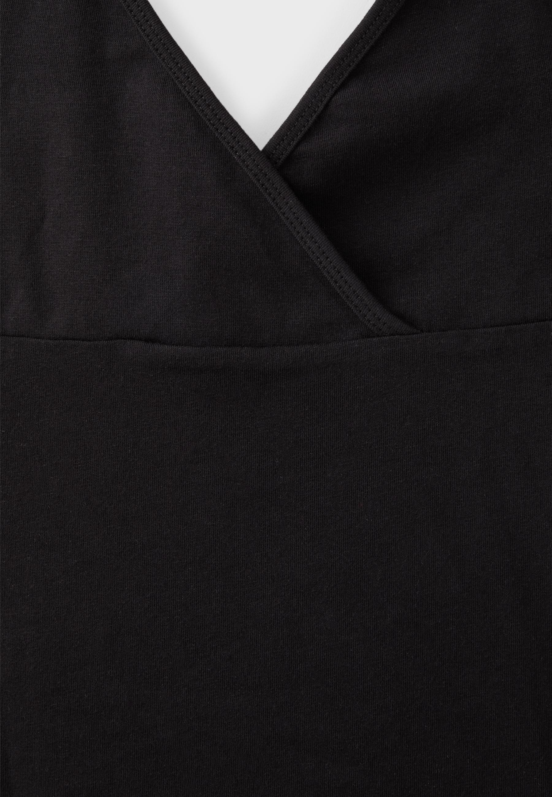 Fitted halter top — Black