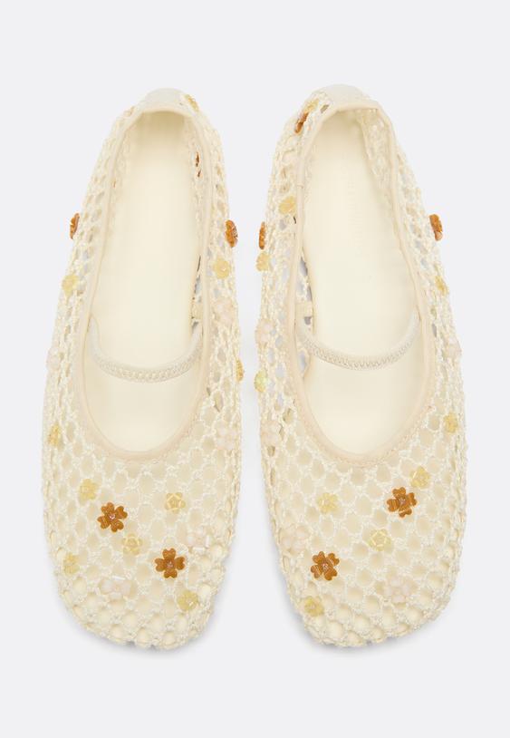 zapatos planos mesh charms