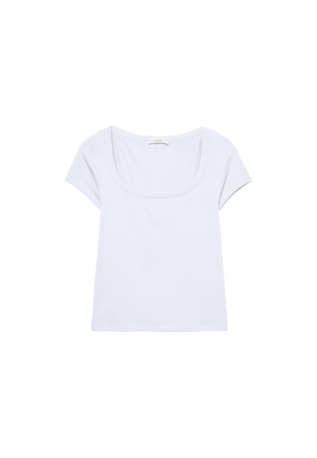 Top with square-cut neckline