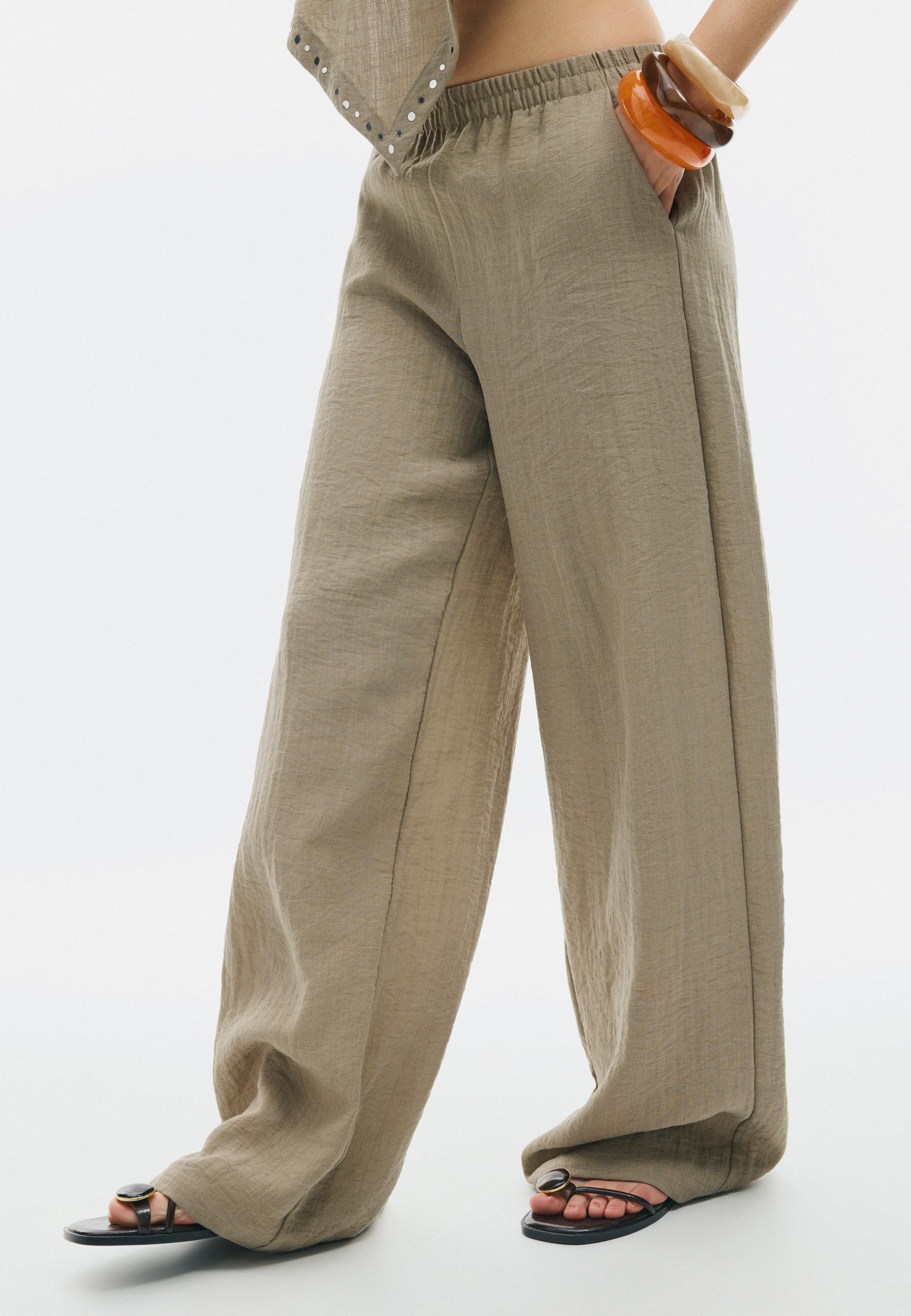 Flowing scarf trousers - Women's fashion | Stradivarius Romania