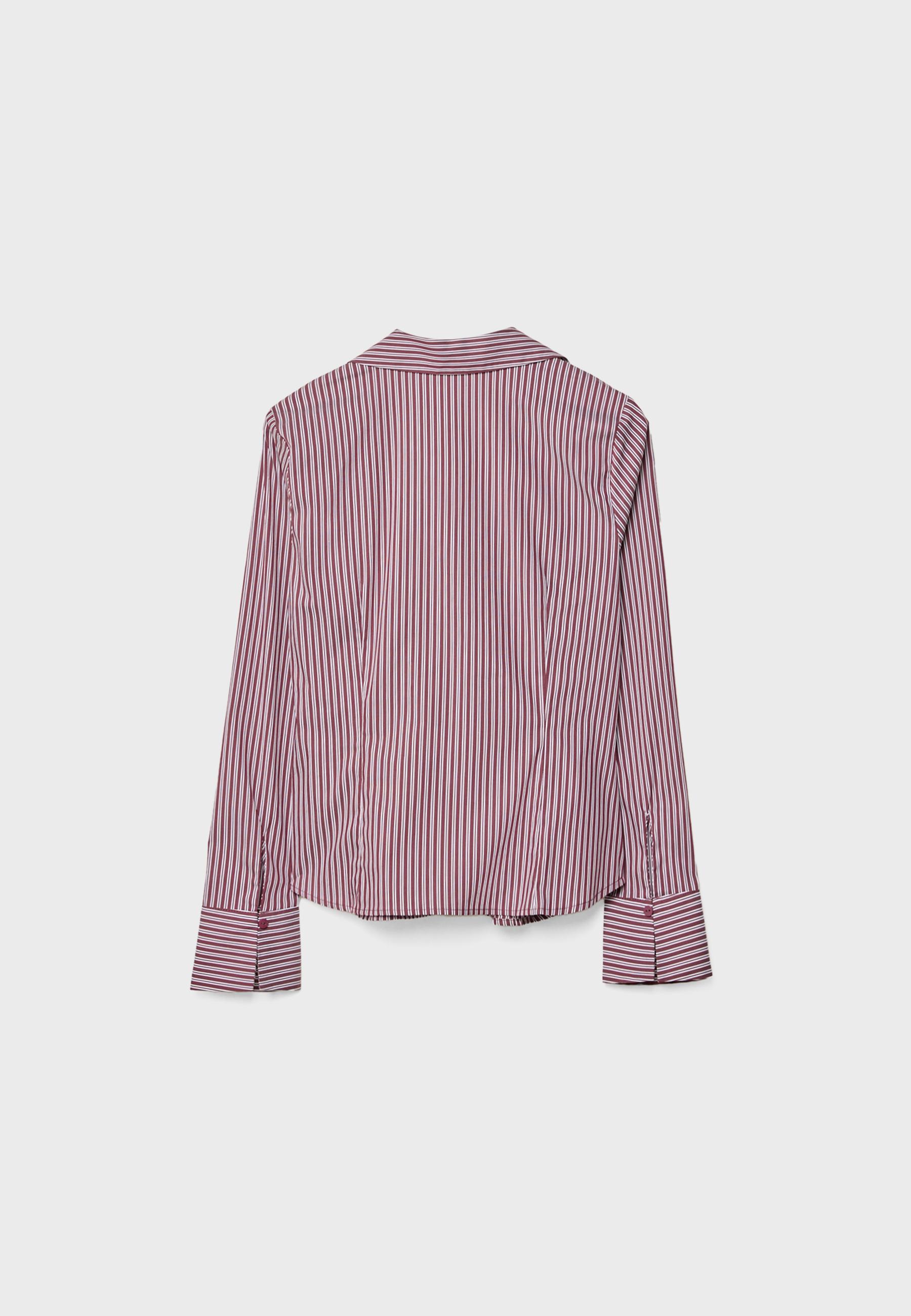 Basic striped fitted shirt — Purple