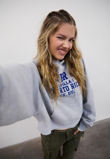 Positional contrast sweatshirt — Grey melange 1
