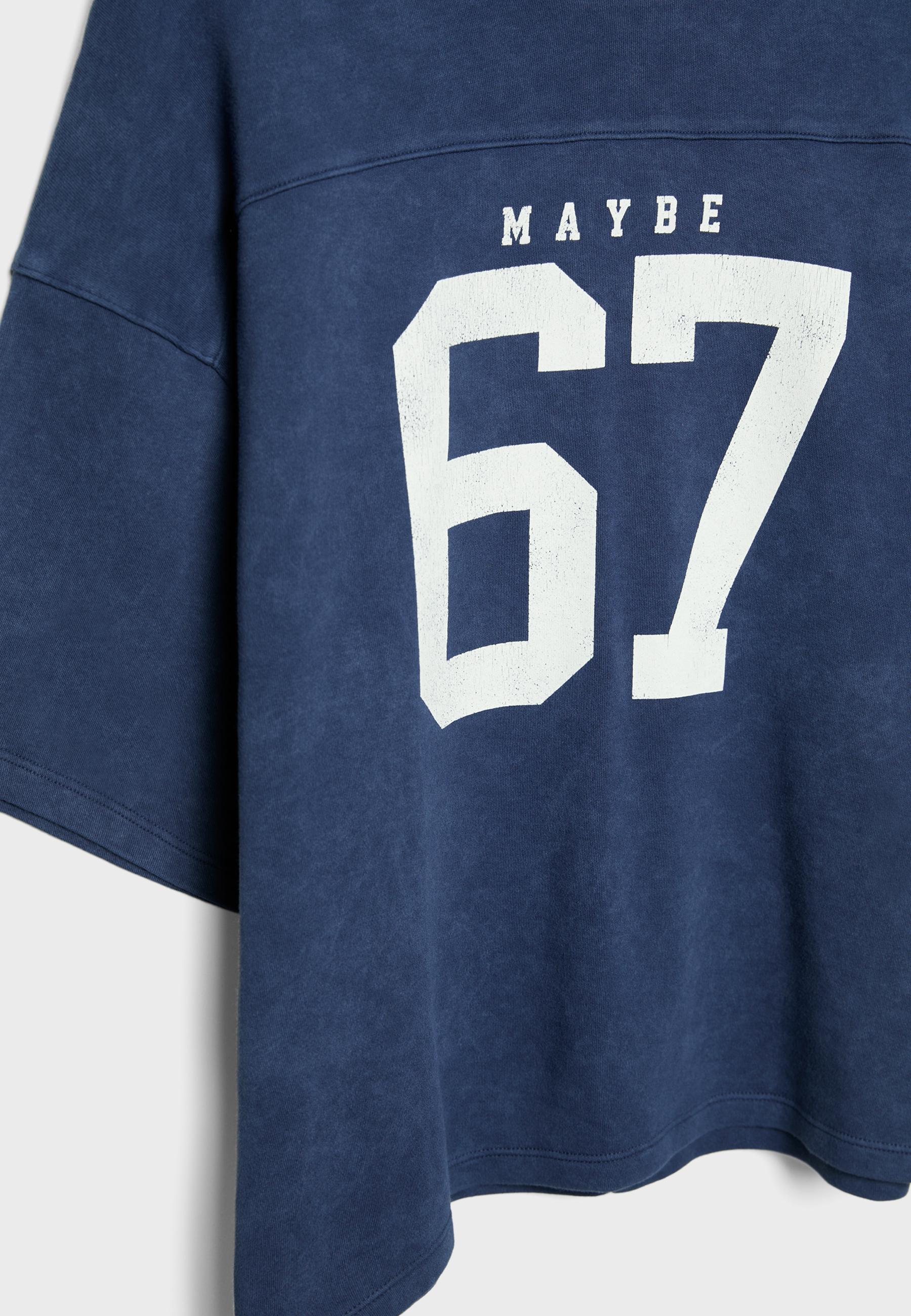 Short sleeve T-shirt with graphic detail — Navy blue