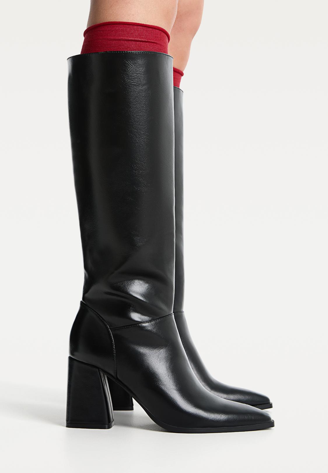 Botas Moteras Botas Planas Mujer Stradivarius Altas Planas Botas