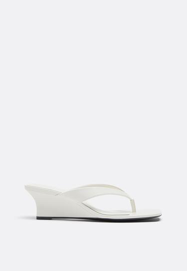 Thong wedge sandals — ECRU 1