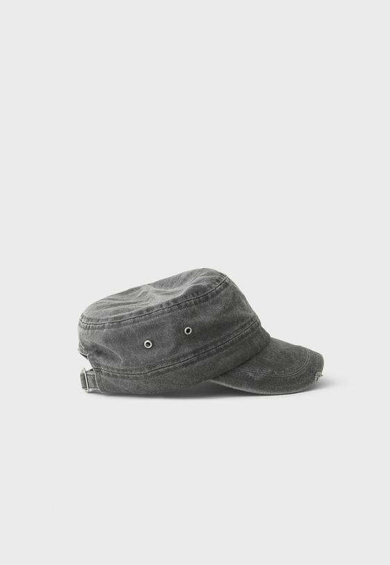 Stradivarius Sailor Cap Dark Grey Os