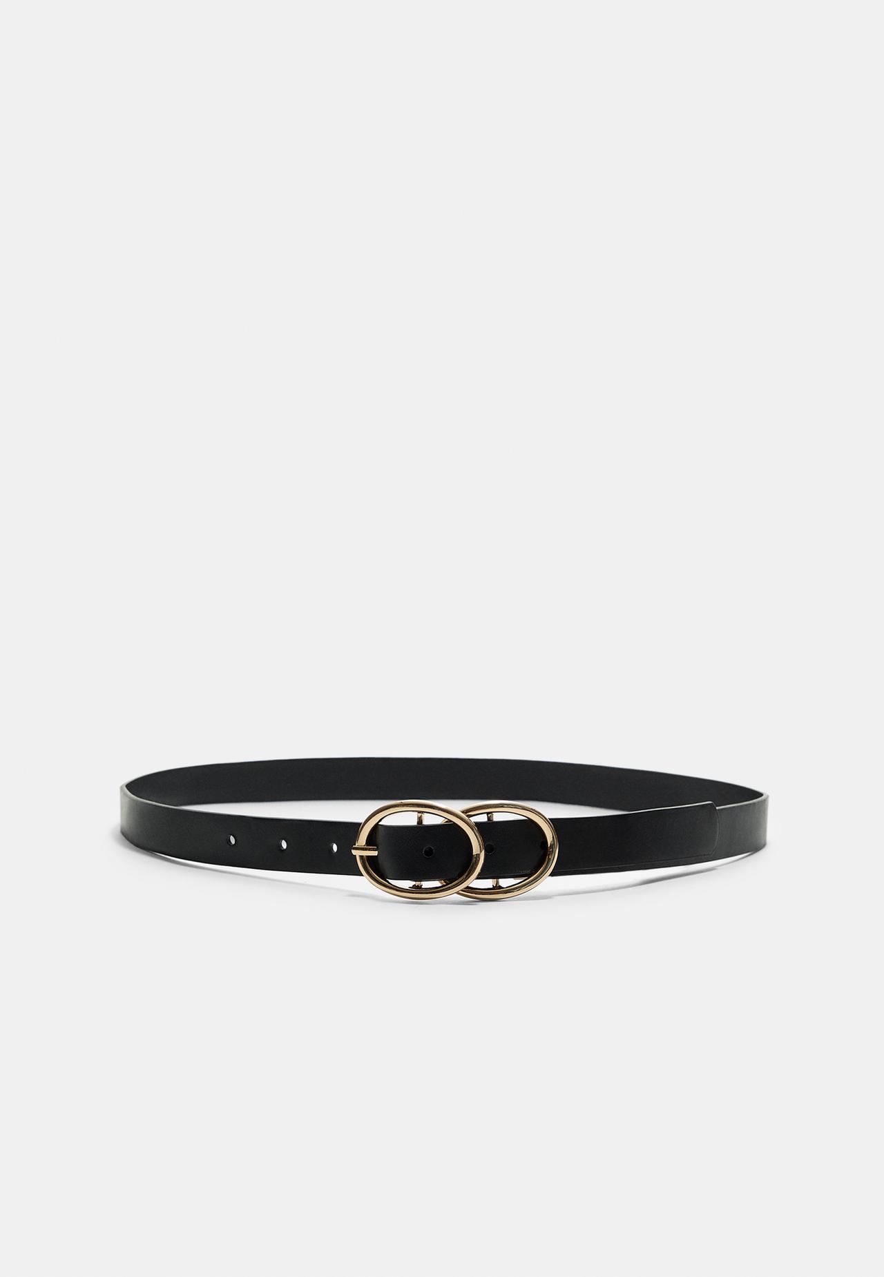 Double buckle belt — Black