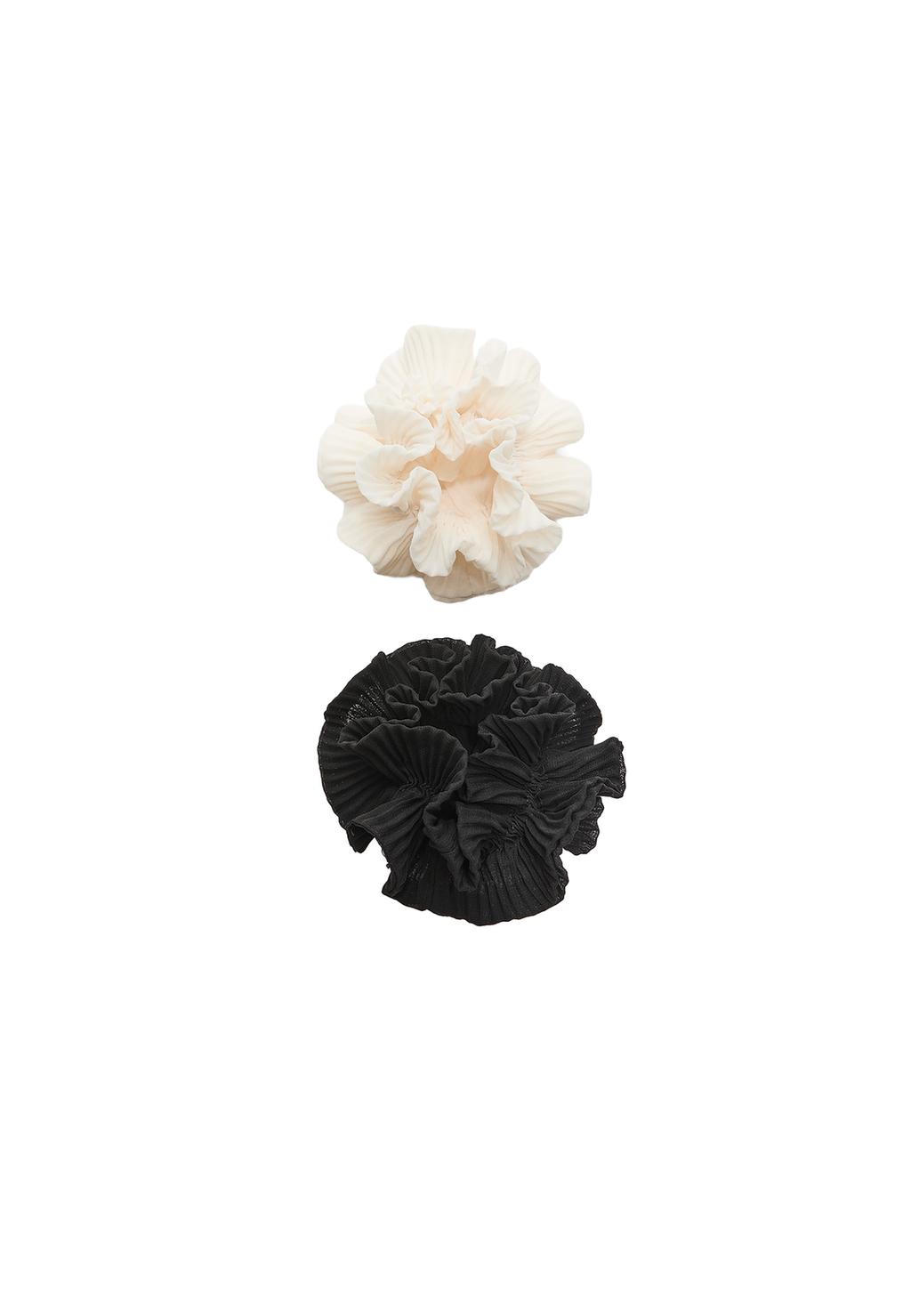 Set of 2 pleated maxi scrunchies
