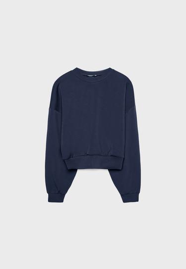 Yumuşak dokulu yarasa kollu sweatshirt - Görsel 13