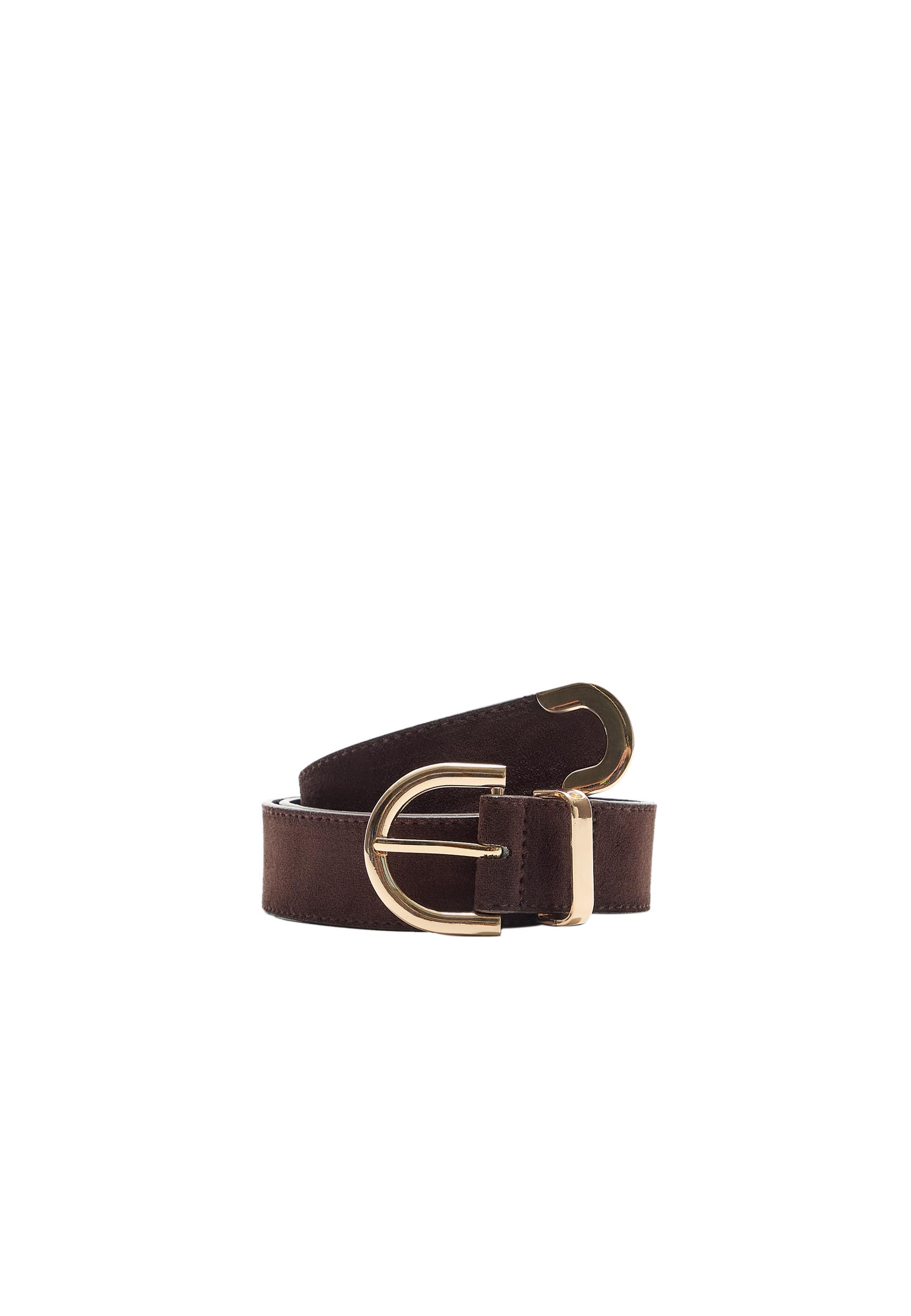 Basic belt with round buckle — Pale camel
