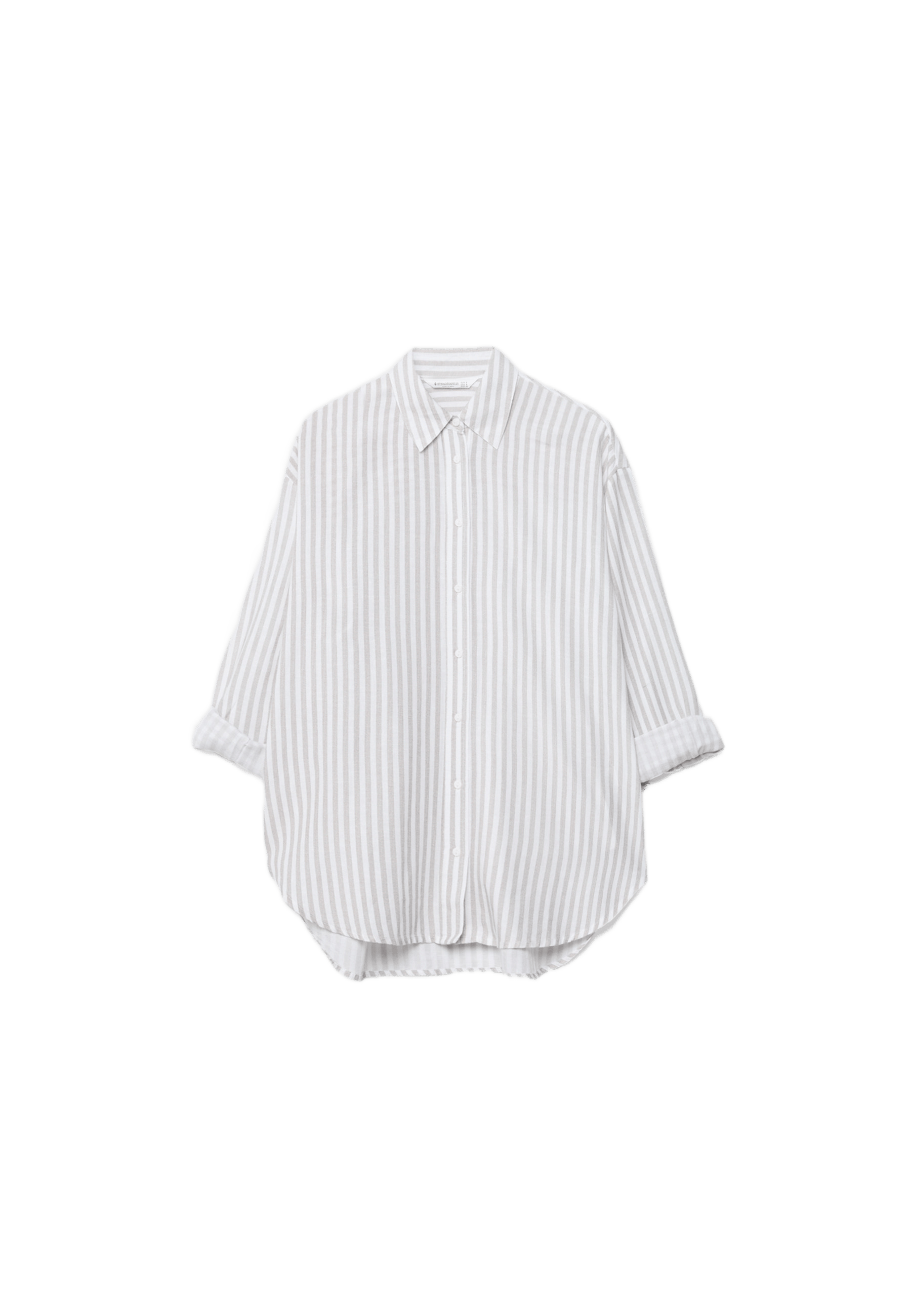 Linen-effect shirt — Stone
