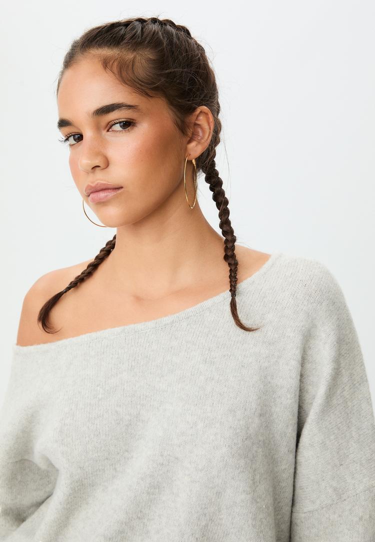 asymmetrische tricot trui