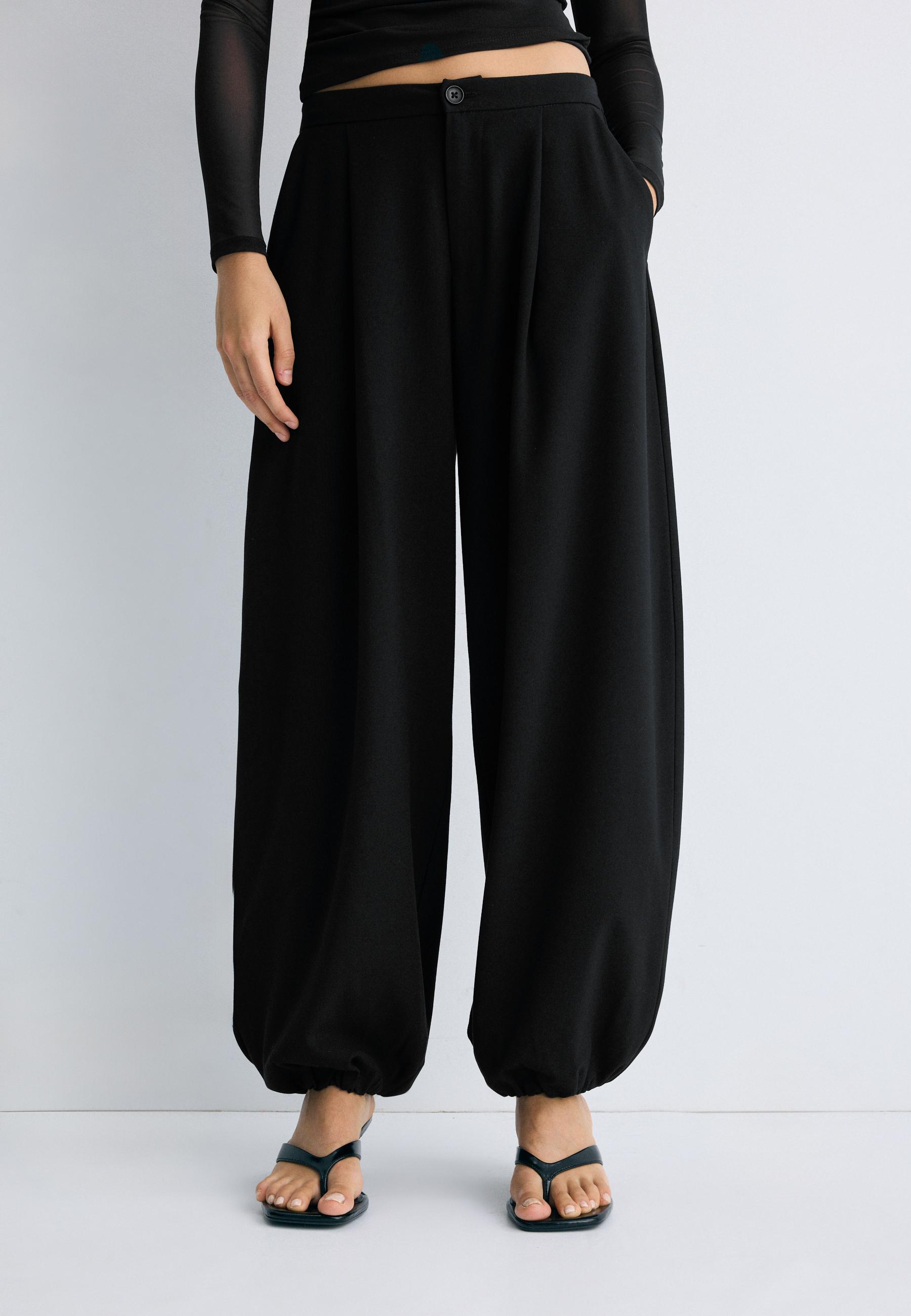 Smart balloon fit trousers — Black