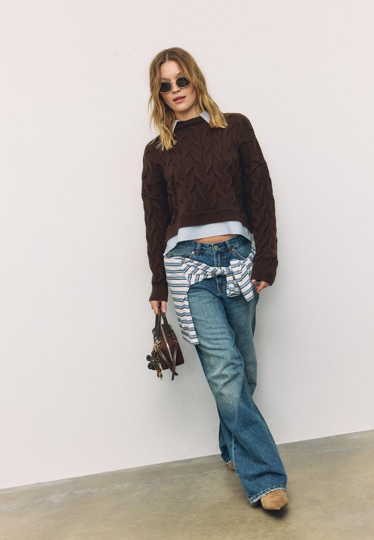 jersey punto bimateria cuello desmontable