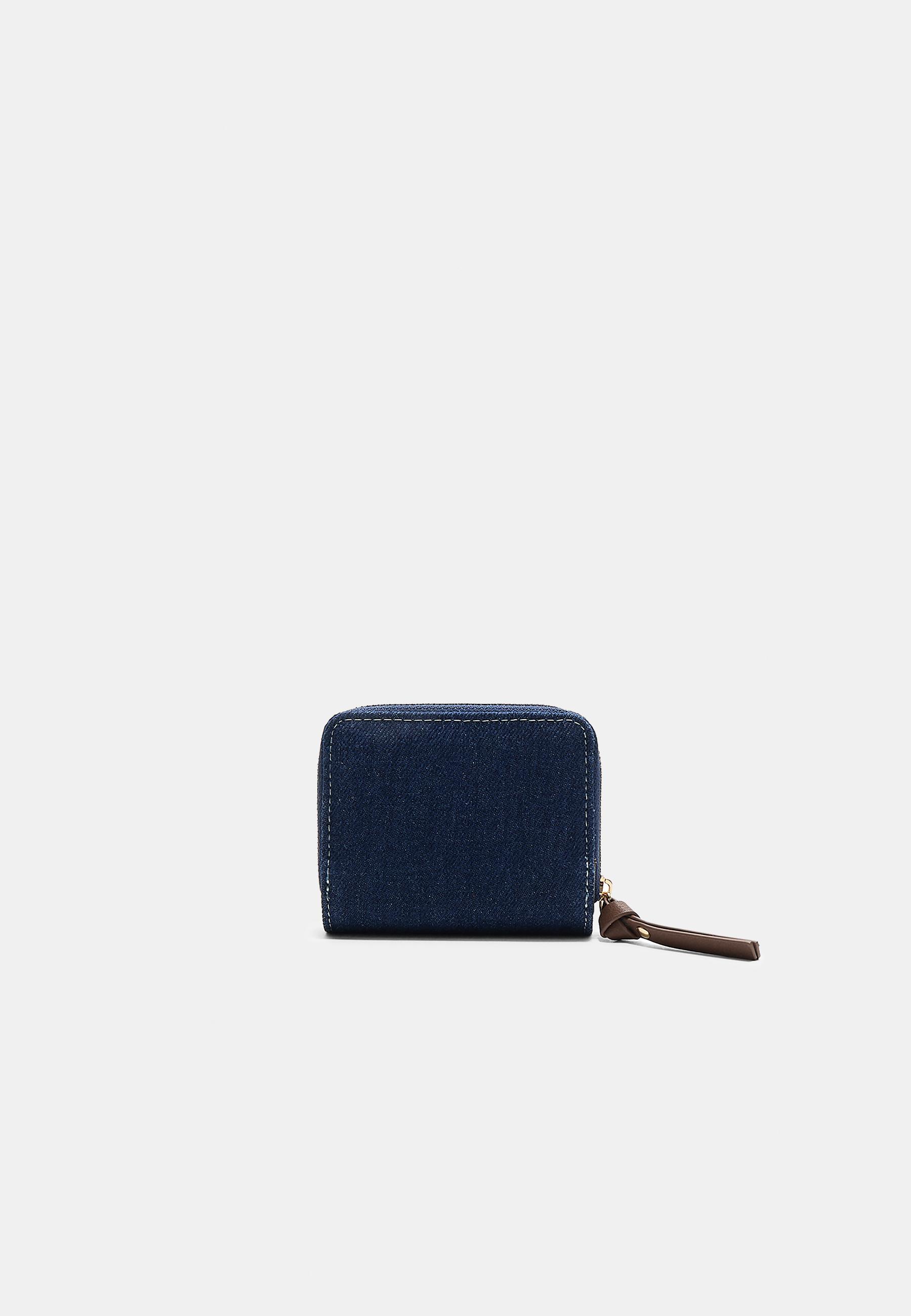 Denim purse with zip — MEDIUM BLUE DENIM