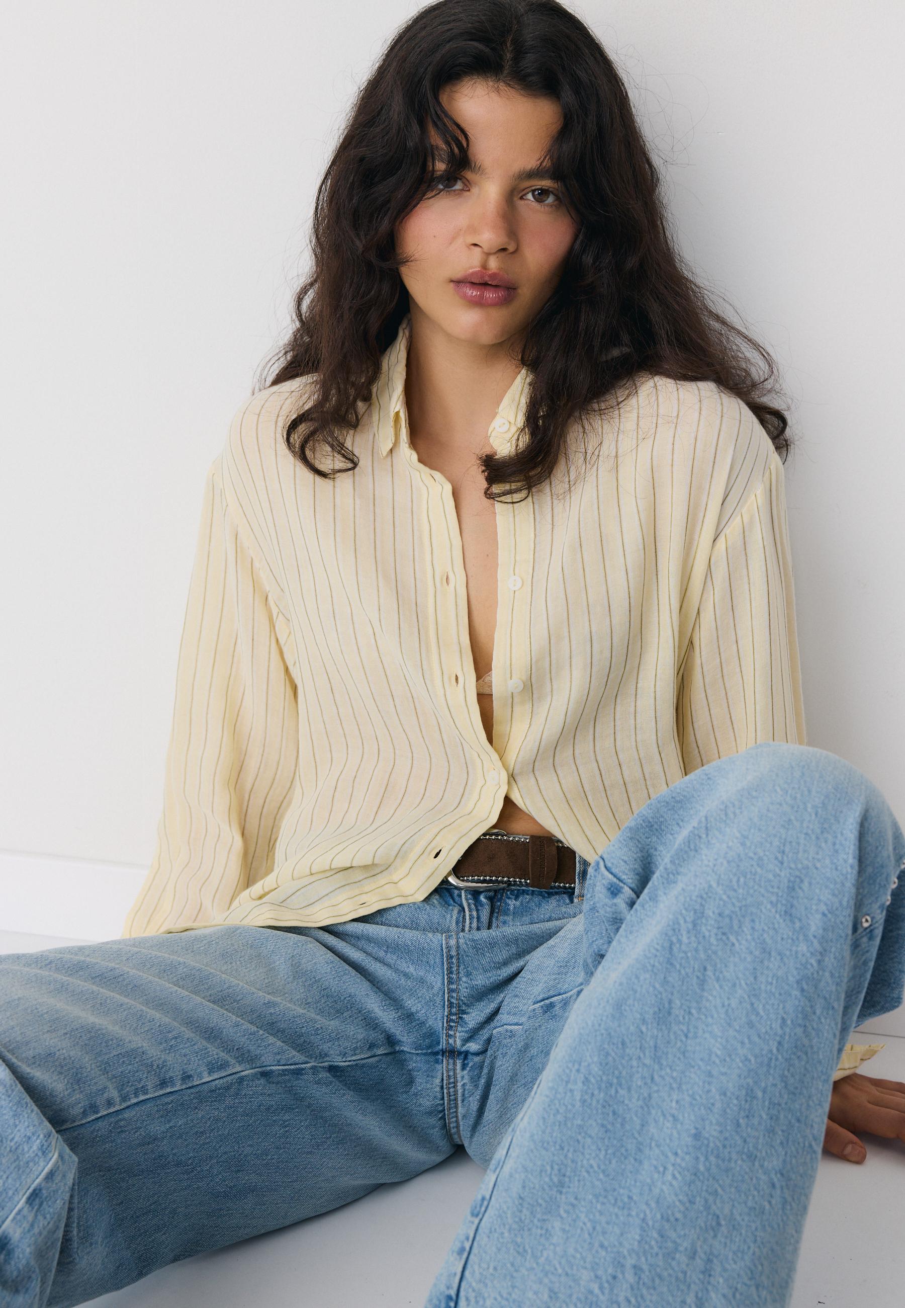 Basic double fabric shirt — Gold