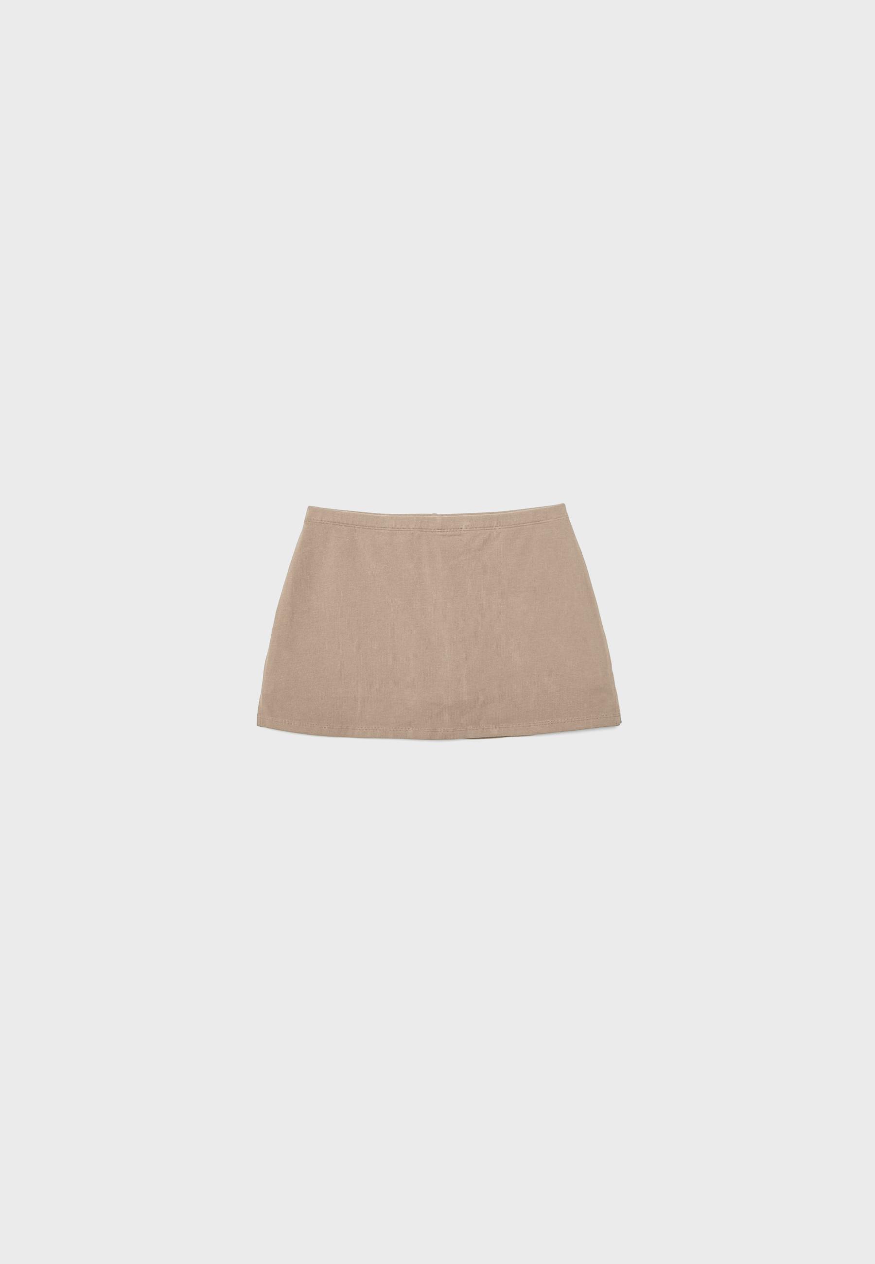 Basic knit skort — Beige