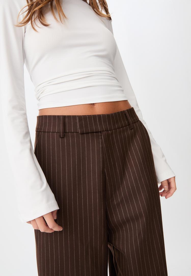 pantaloni eleganti baggy a righe