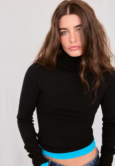 Basic turtleneck jumper — Black 1