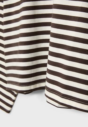 Striped long sleeve T-shirt — Ecru 8