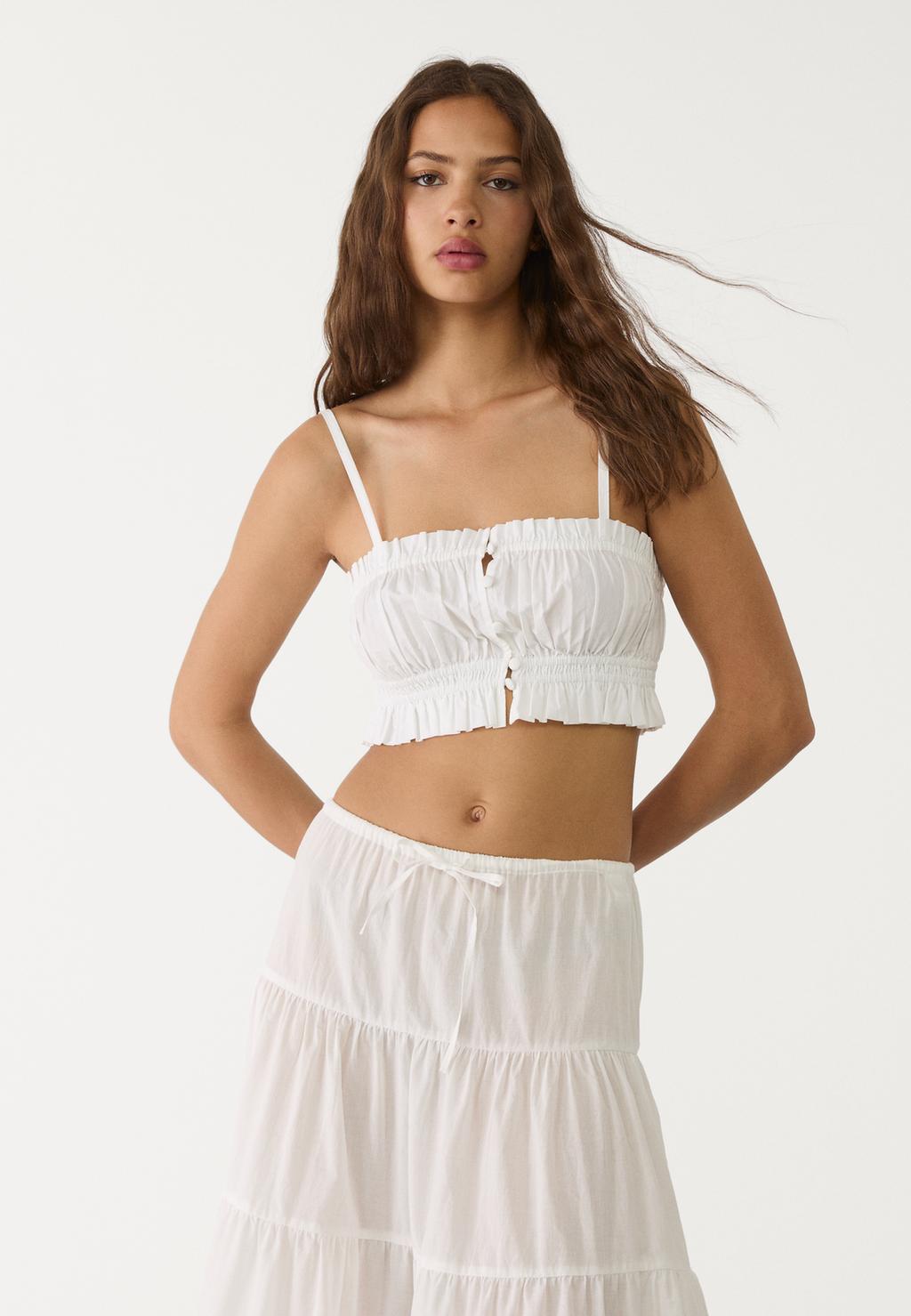 Cropped vest top
