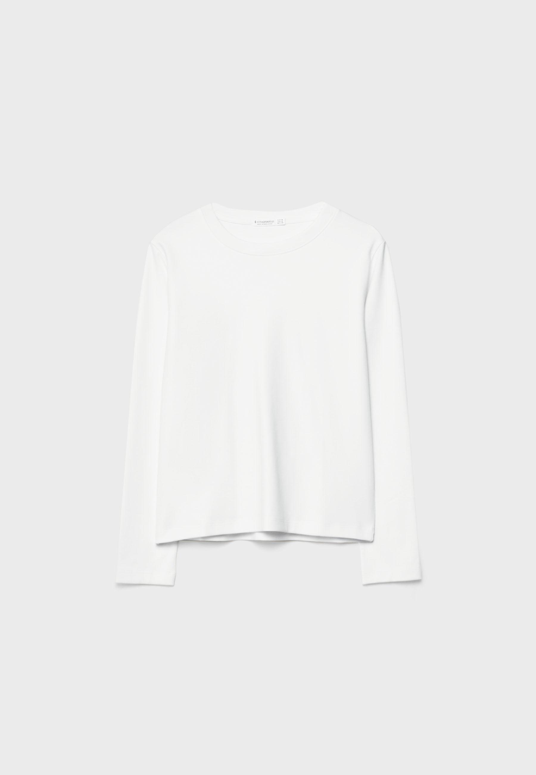 Basic regular fit cotton T-shirt — Ecru