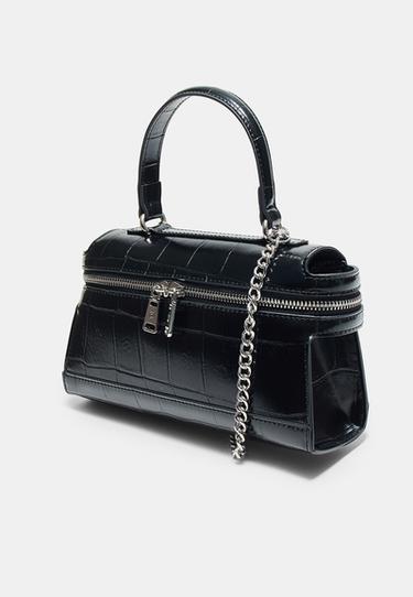 Mini coconut effect crossbody bag — Black 3