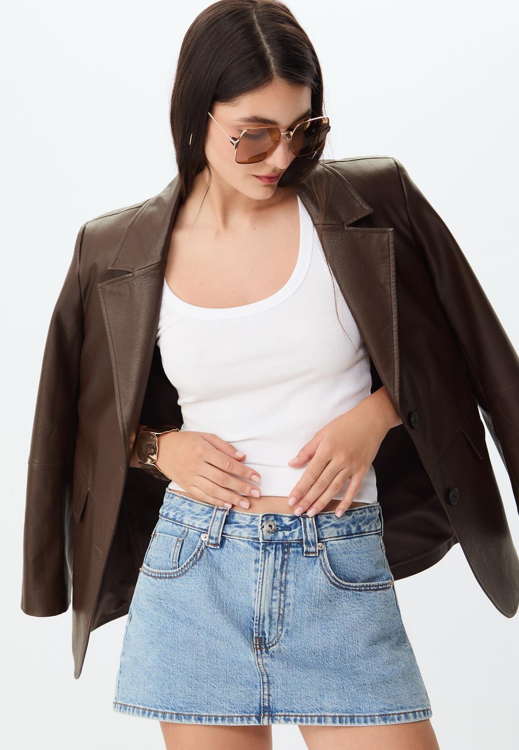 Suni deri blazer