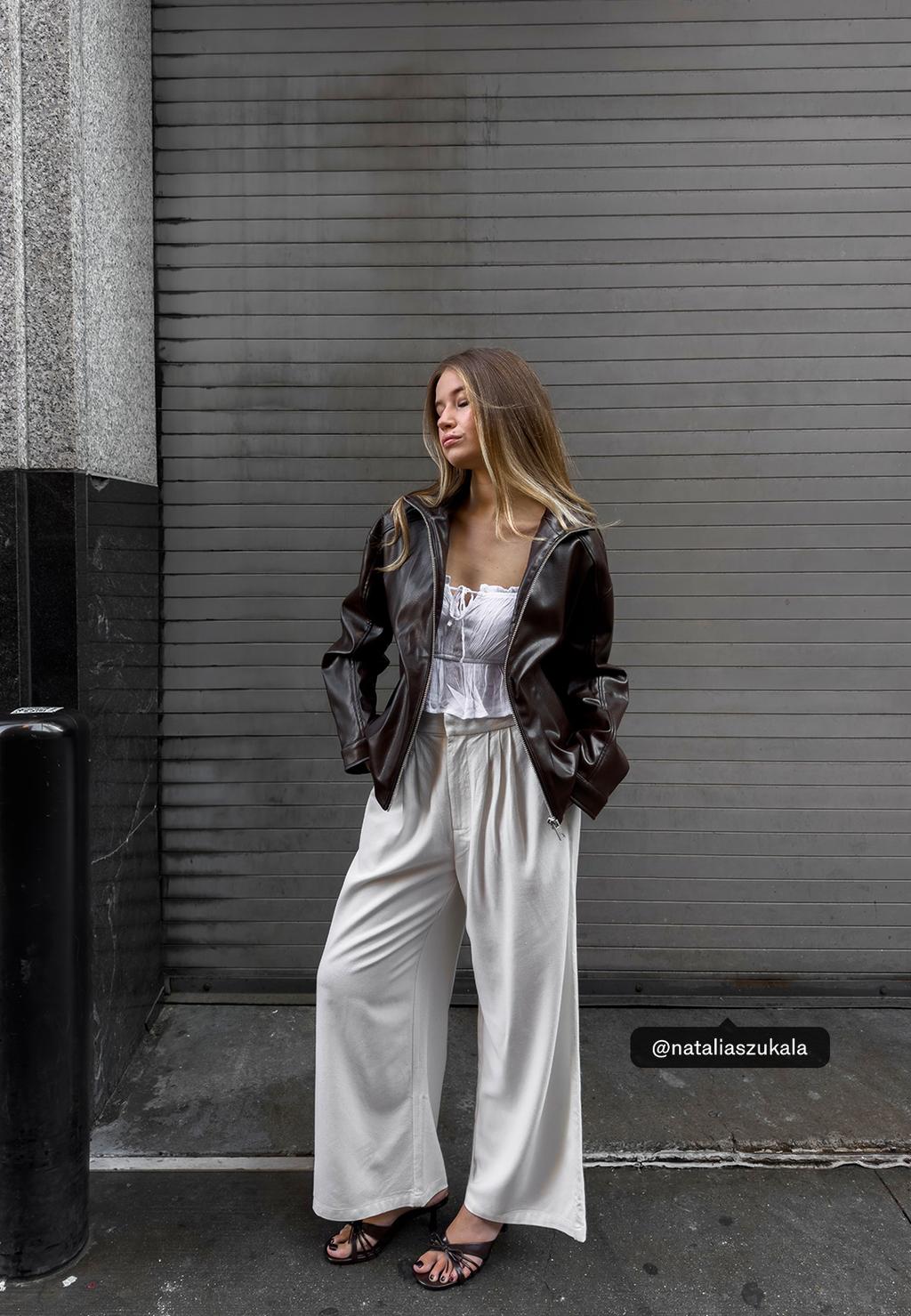 Flowing top with ruffles