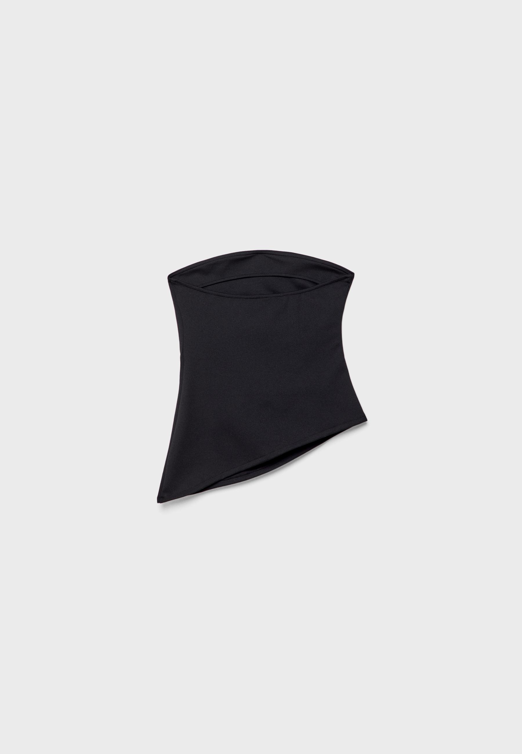トップス gibous asymmetry off neck black gibous asymmetry off neck black