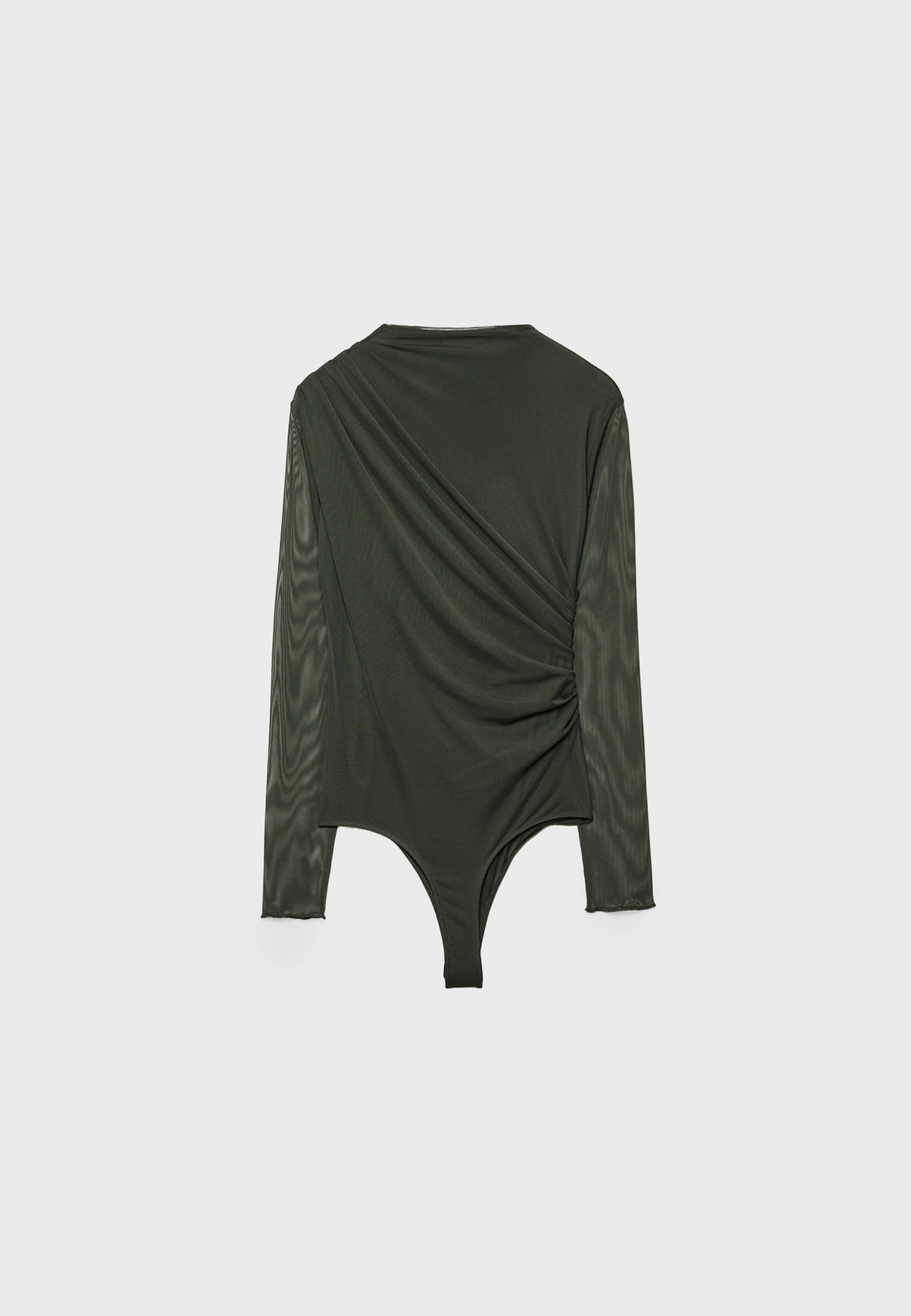 ❗️最終価格❗️TULLE GATHERED BODYSUIT Gathered tulle bodysuit - Women's fashion | Stradivarius