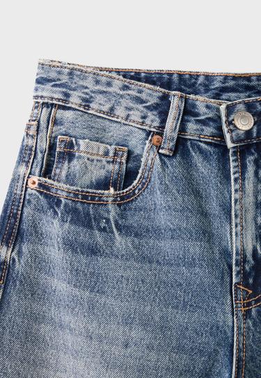 D92 Ripped straight wide-leg jeans — OVERDYED BLUE DENIM 9