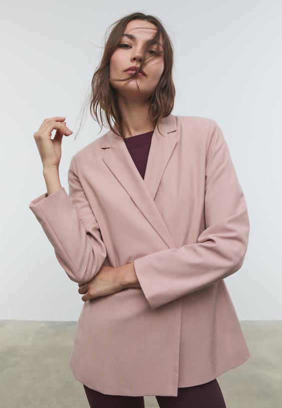 slim fit double breasted blazer