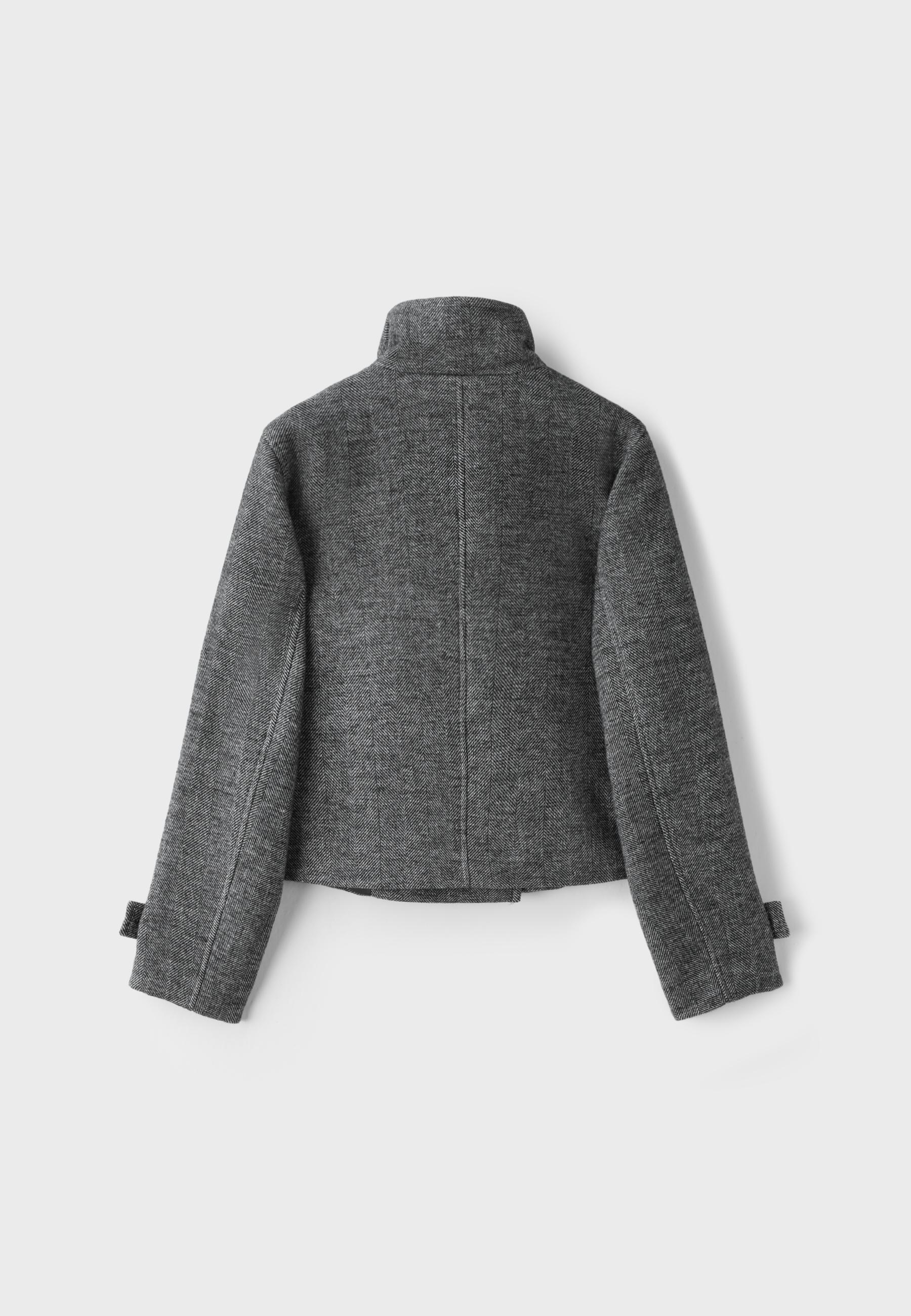 Stradivarius Dik yakalı kaşe ceket görsel 3