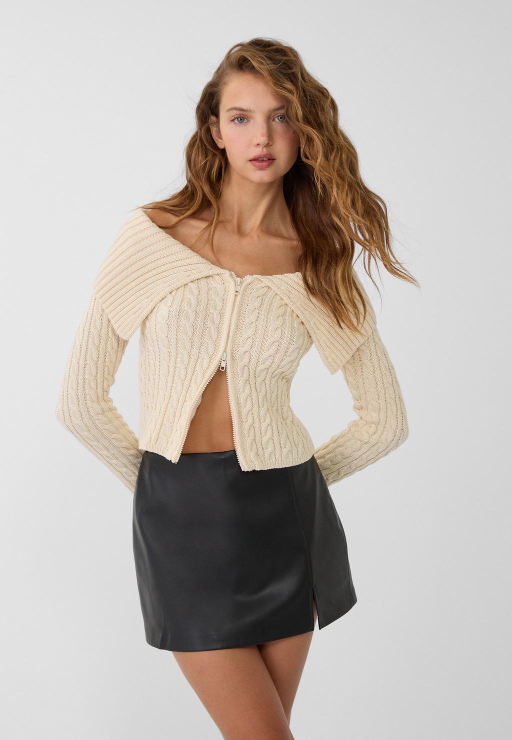 Topshop - Minigonna a vita alta con arricciature laterali in lino rossa Topshop - Minigonna a vita alta con arricciature laterali in lino rossa