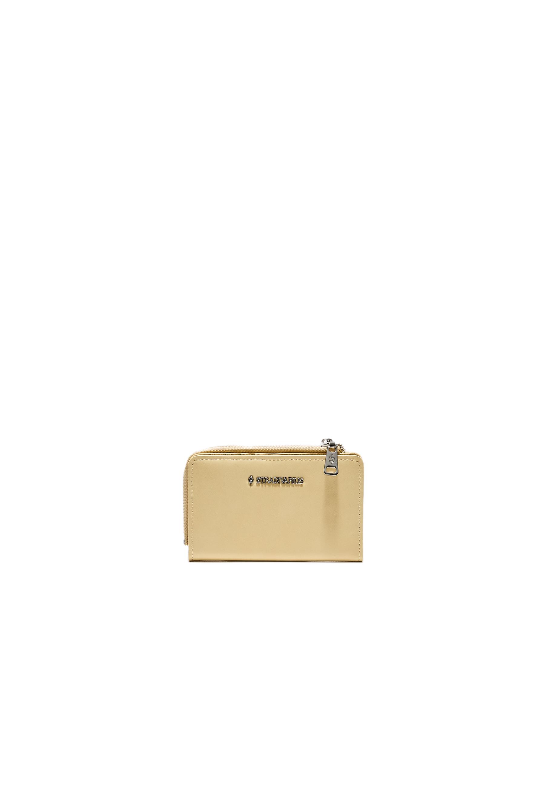 LEATHER EFFECT CARD HOLDER — Gold
