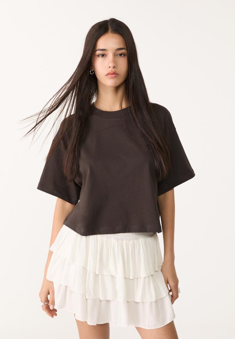 camiseta oversize crop