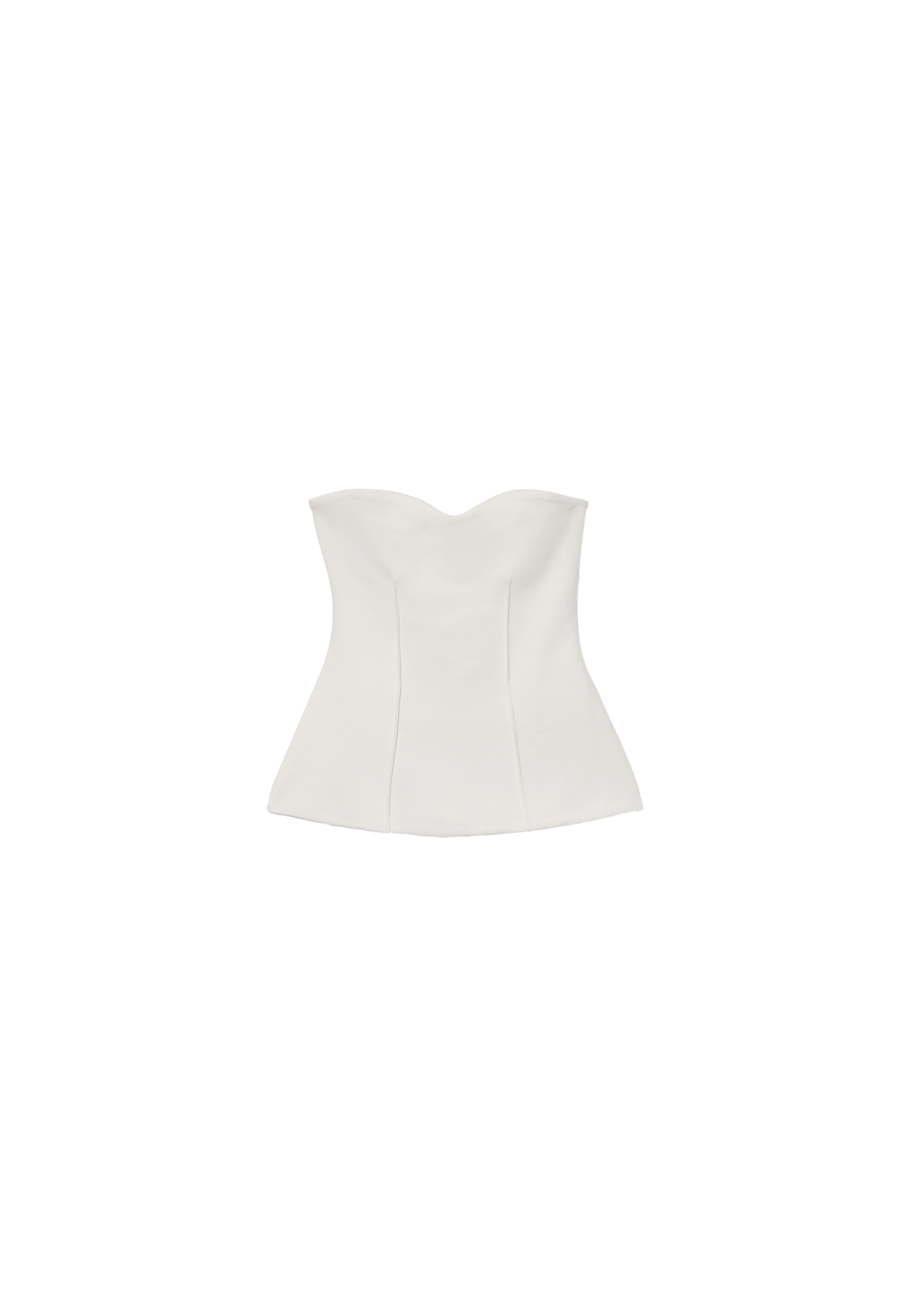 Sweetheart bandeau top — Ecru