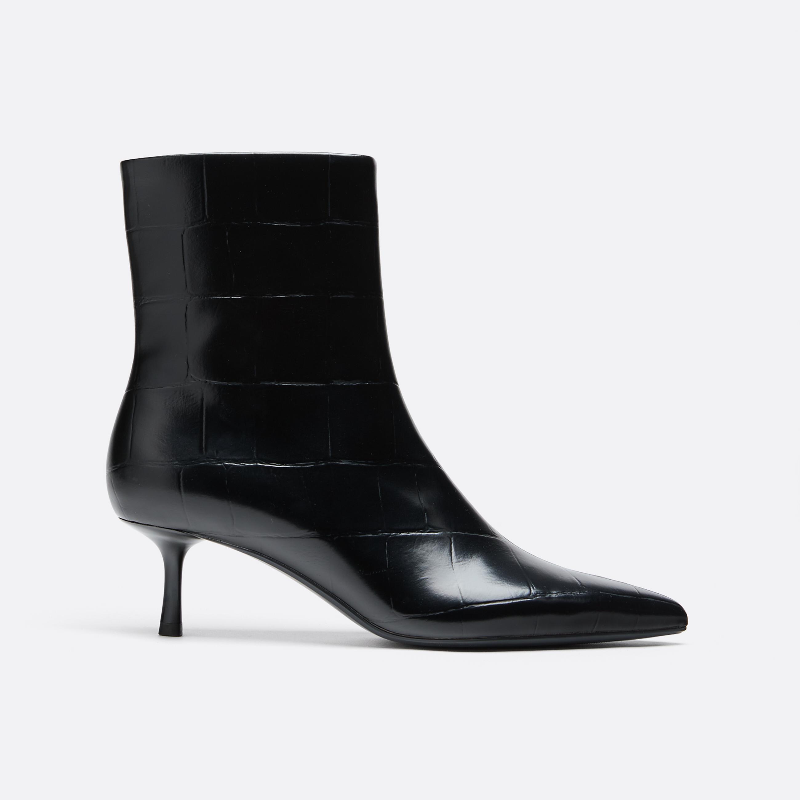 Botines tacón kitten efecto piel